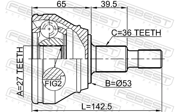 Joint Kit, drive shaft 2310-033