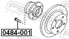 Wheel Stud 0484-001