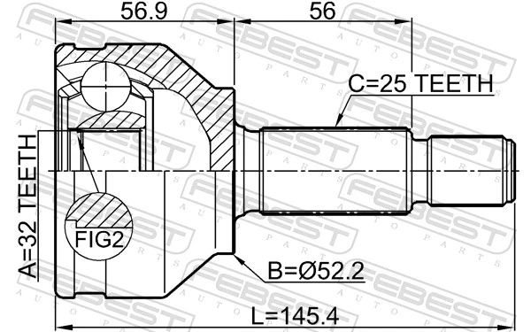 Joint Kit, drive shaft 2110-FOCAU