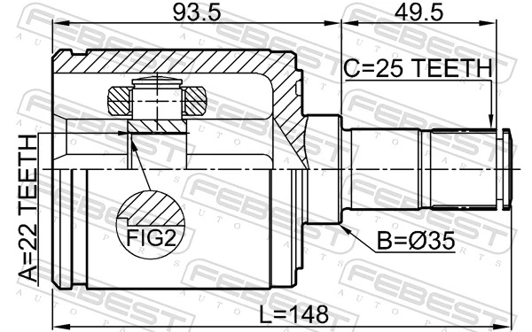 Joint Kit, drive shaft 0311-ESATRH