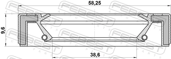 FEBEST 95GAY-40581010X Shaft Seal, drive shaft