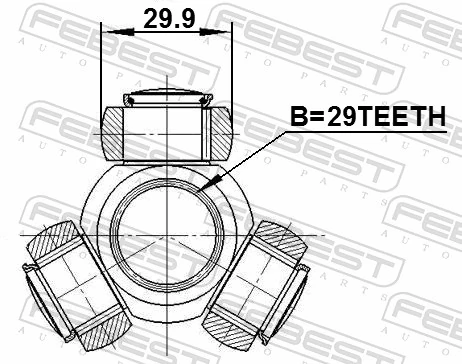 Spider Assembly, drive shaft 0416-DA