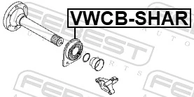 Bearing, drive shaft VWCB-SHAR