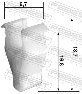 FEBEST 88570-031 Retaining Spring, vehicle post cladding