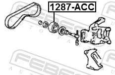 Tensioner Pulley, V-ribbed belt 1287-ACC
