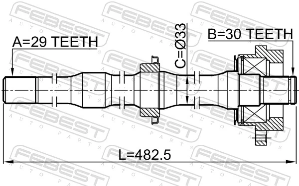 FEBEST 0212-Z50RH Drive Shaft