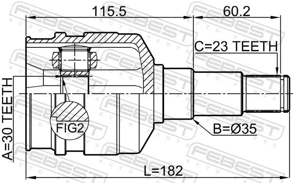 Joint Kit, drive shaft 0111-GRX125LH