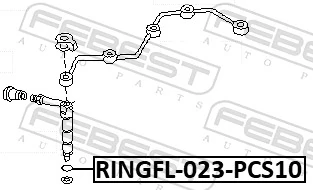 FEBEST RINGFL-023-PCS10 Seal Ring, injector
