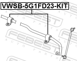 Repair Kit, stabiliser bush VWSB-5G1FD23-KIT
