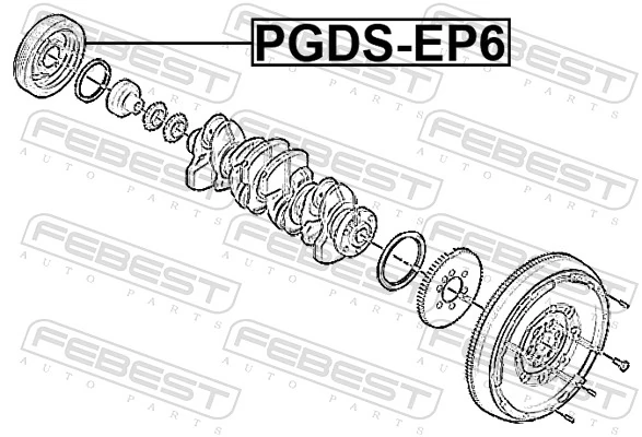 Belt Pulley, crankshaft PGDS-EP6
