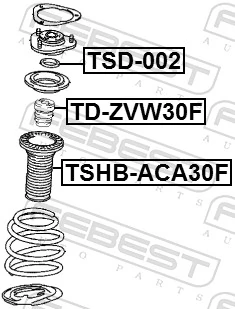 FEBEST TD-ZVW30F Rubber Buffer, suspension