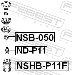 Spacer Bush, shock absorber NSB-050