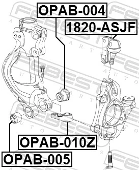 Mounting, control/trailing arm OPAB-004