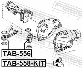 FEBEST TAB-558-KIT Mounting, differential