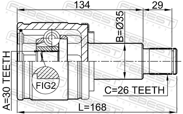 Joint Kit, drive shaft 0711-XL7RH