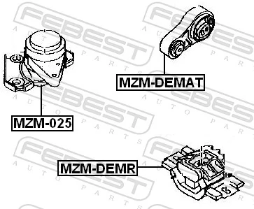 Mounting, engine MZM-025