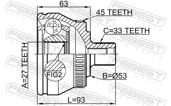 Joint Kit, drive shaft 2310-034A45