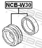 FEBEST NCB-W30 Bearing, propshaft centre bearing