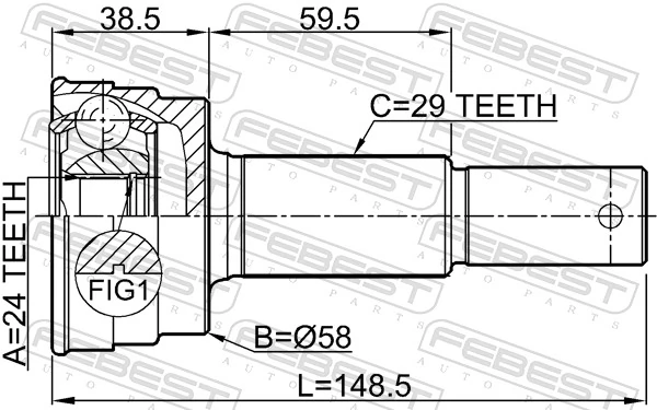 Joint Kit, drive shaft 0210-Z50R