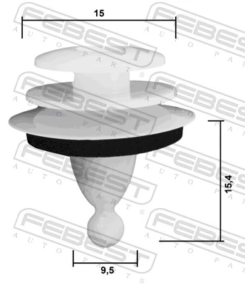 FEBEST 88570-206 Clip, trim/protection strip