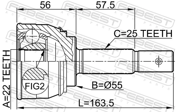 Joint Kit, drive shaft 0210-013