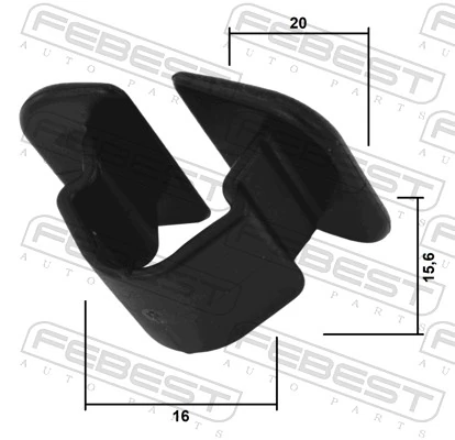 FEBEST 88570-157 Clip, trim/protection strip