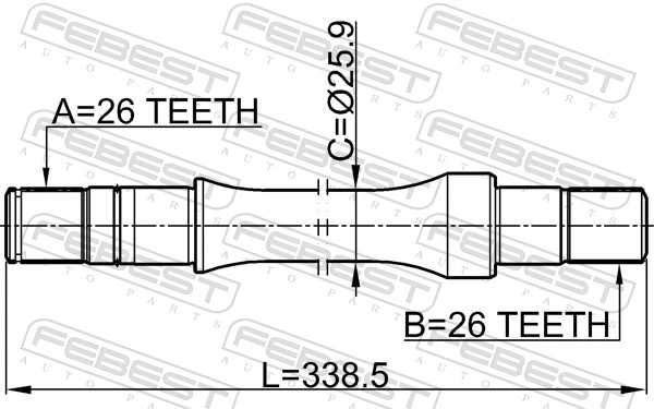 FEBEST 0712-RH413 Drive Shaft