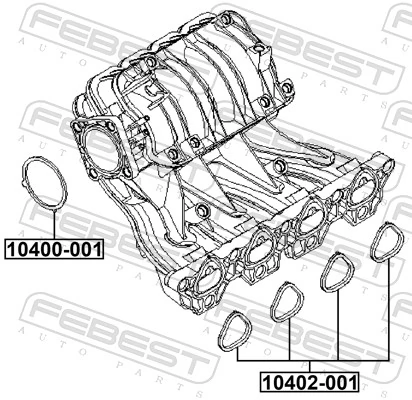 FEBEST 10400-001 Gasket, throttle body