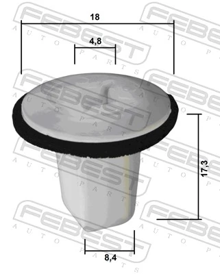 FEBEST 88570-199 Clip, trim/protection strip