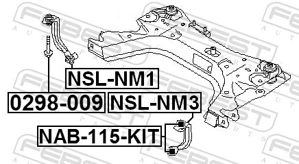 Holder, support frame/subframe NSL-NM3