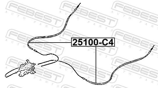 Cable Pull, parking brake 25100-C4