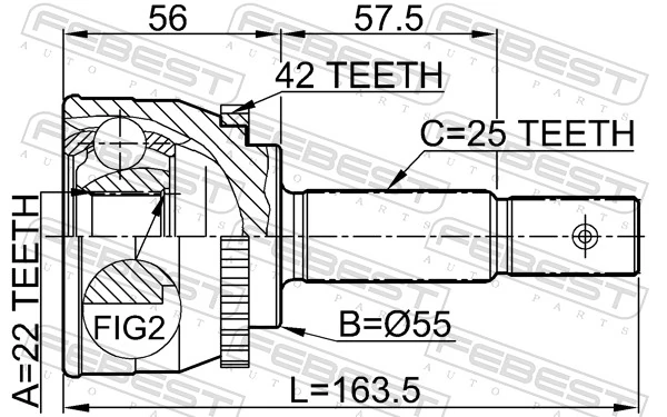 Joint Kit, drive shaft 0210-013A42