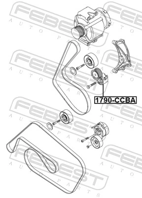 Belt Tensioner, V-ribbed belt 1790-CCBA