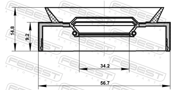 FEBEST 95PBS-36560915C Shaft Seal, drive shaft