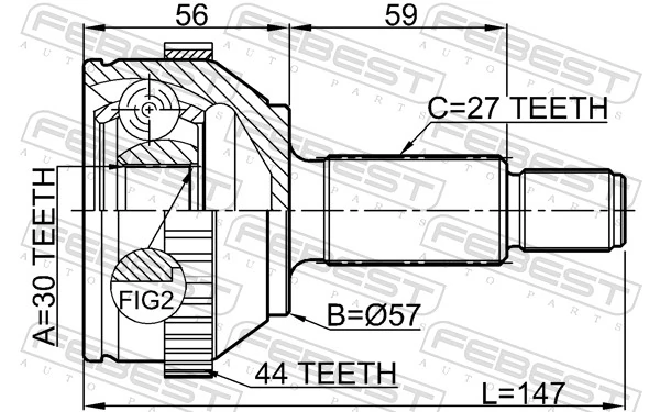 Joint Kit, drive shaft 2110-MONA44