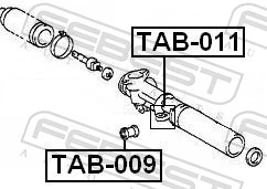 Mounting, steering gear TAB-011