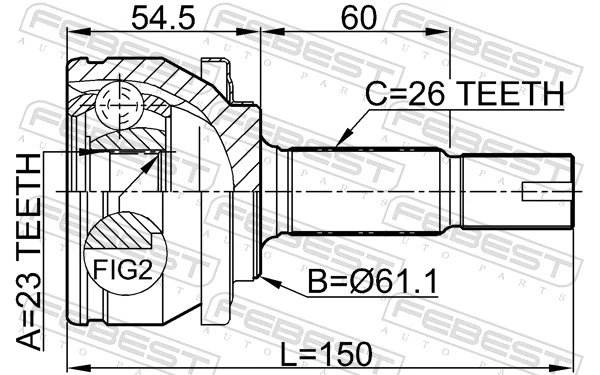 Joint Kit, drive shaft 0110-ZZE150