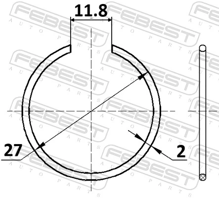 FEBEST CC-1-27X2 Mounting Set, drive shaft bellow