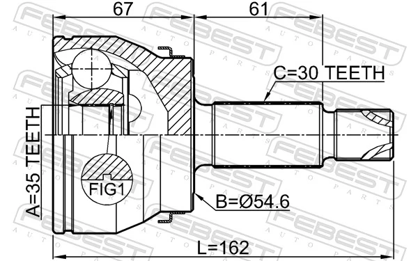 Joint Kit, drive shaft 2210-MQ4F