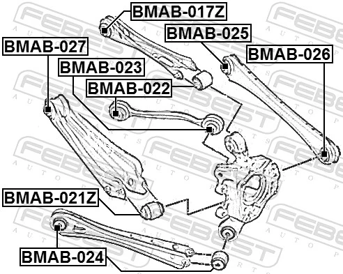 Mounting, control/trailing arm BMAB-027