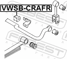 Mounting, stabiliser bar VWSB-CRAFR