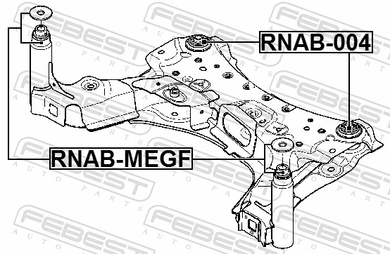 FEBEST RNAB-MEGF Bushing, axle beam