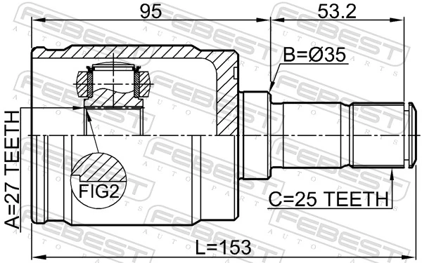 Joint Kit, drive shaft 0311-GP1