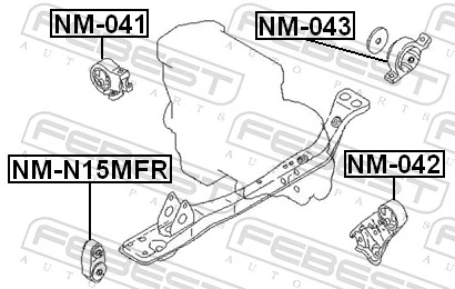 Mounting, engine NM-041