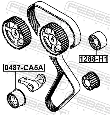 Tensioner Pulley, timing belt 0487-CA5A