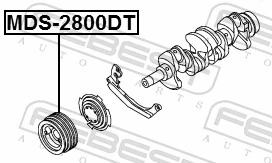 FEBEST MDS-2800DT Belt Pulley, crankshaft