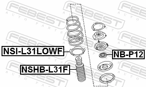 FEBEST NSHB-L31F Protective Cap/Bellow, shock absorber
