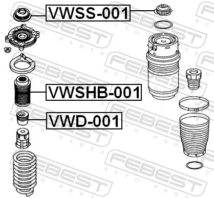 محمل دعامة قائم النابض VWSS-001
