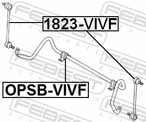 Link/Coupling Rod, stabiliser bar 1823-VIVF