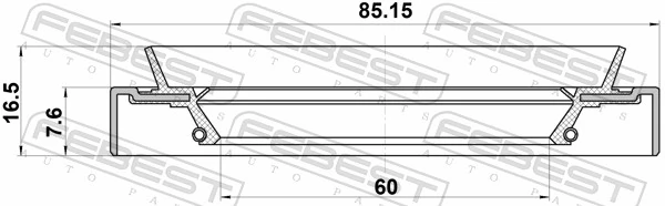 FEBEST 95HDW-62850816X Seal Ring, wheel hub
